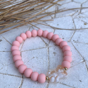 Bracelet ourson rose